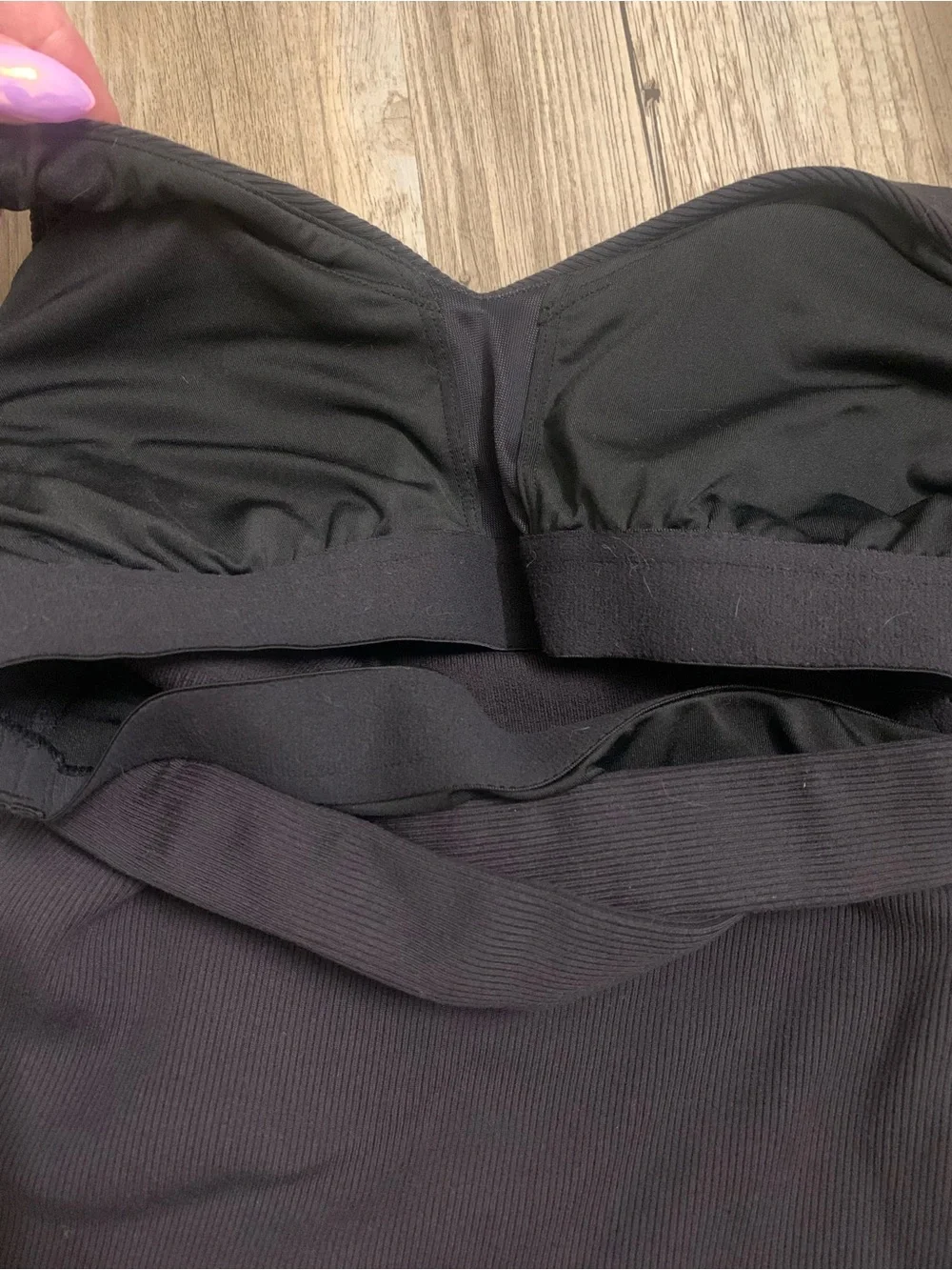 ALO Yoga Elevate Ribbed V-Neck Tank• SMALL•EUC•BLACK